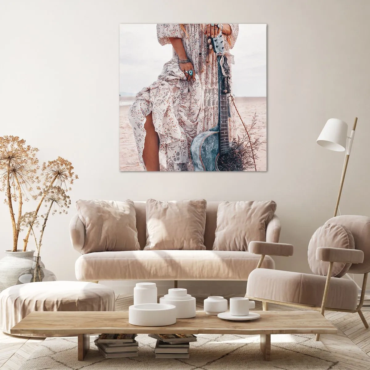 Obraz na płótnie - Dzieci kwiaty w drodze - 60x60 cm