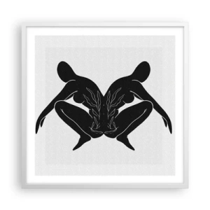 Plakat w białej ramie - Wspólna dusza - 60x60 cm