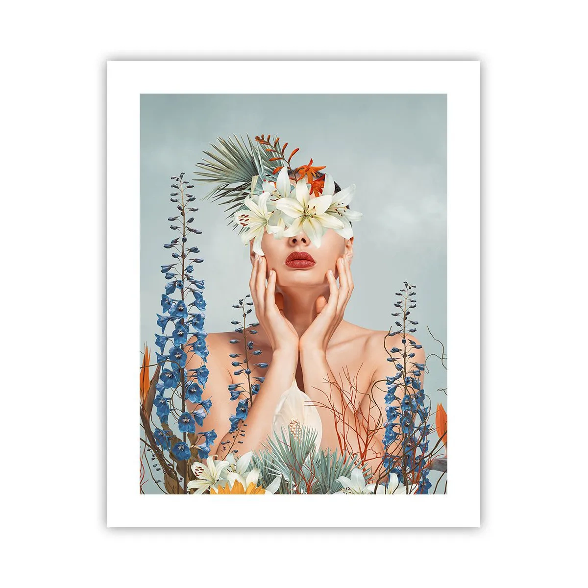 Plakat - Kobieta – kwiat - 40x50 cm