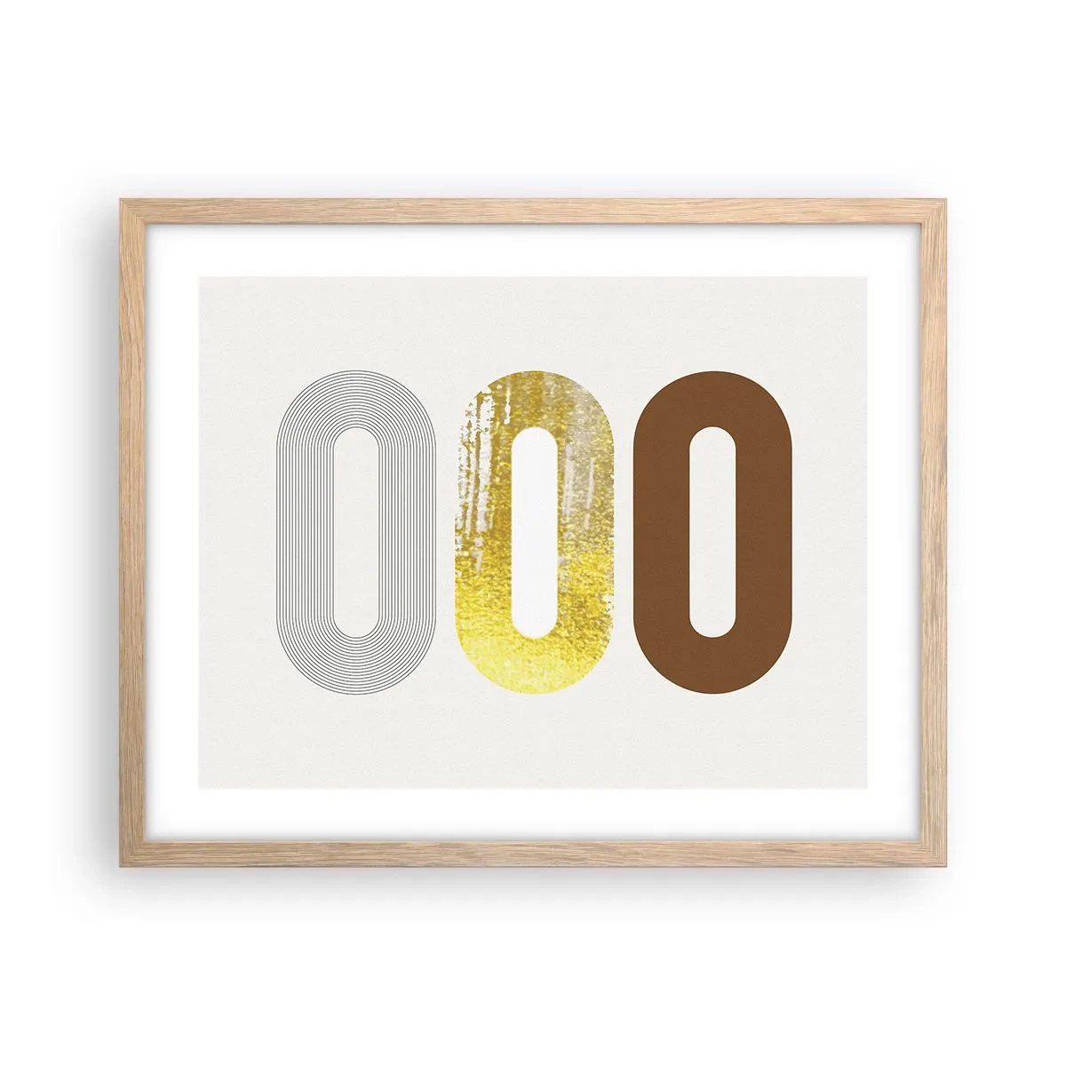 Plakat w ramie jasny dąb - Ooo! - 50x40 cm