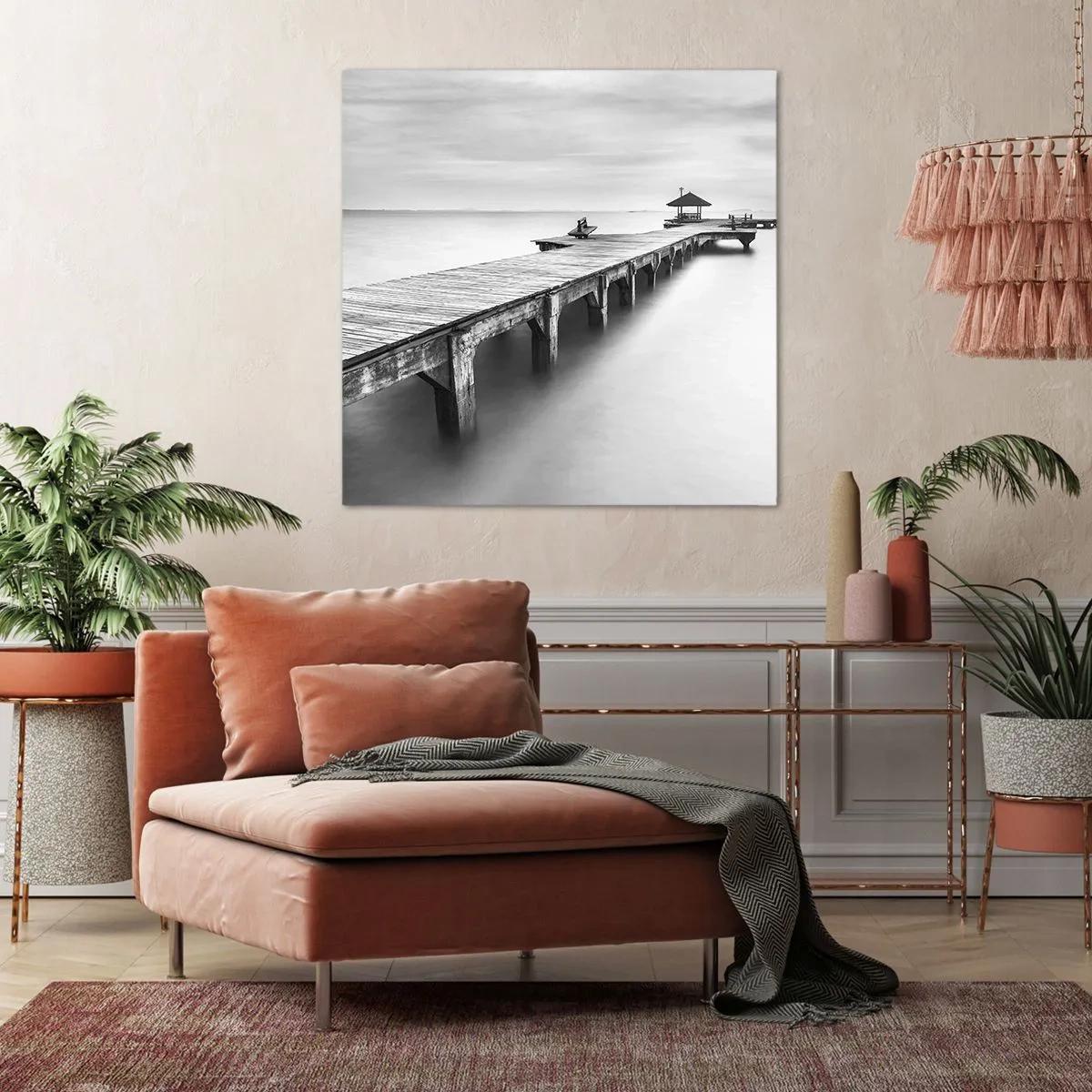 Obraz na płótnie - W siną dal - 40x40 cm