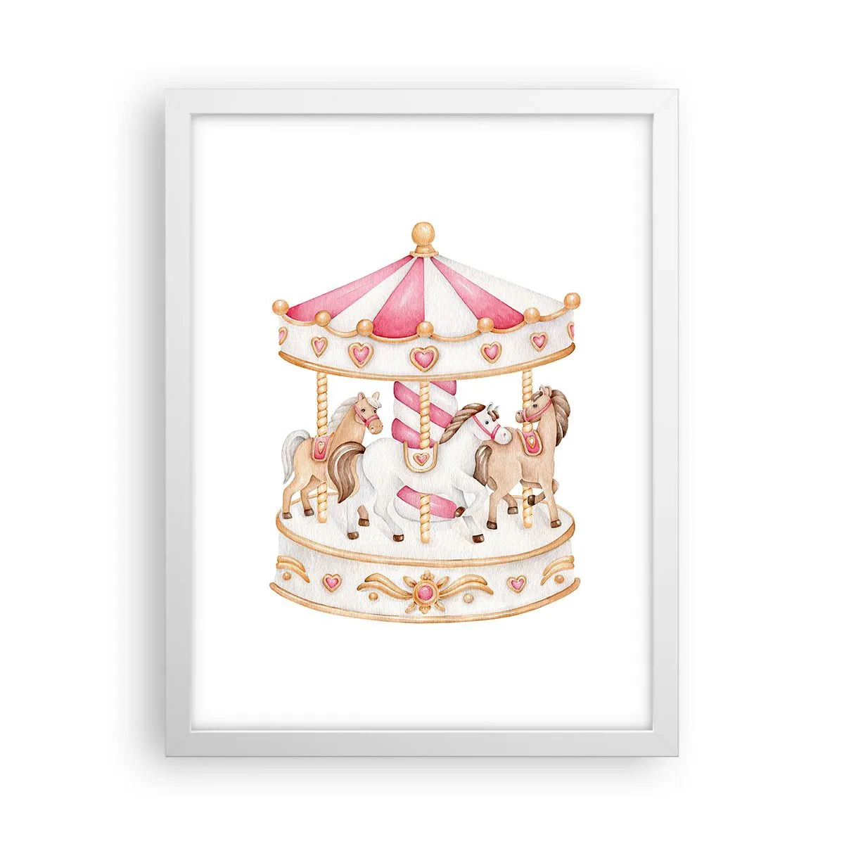 Plakat w białej ramie - Słodki świat dzieciństwa - 30x40 cm