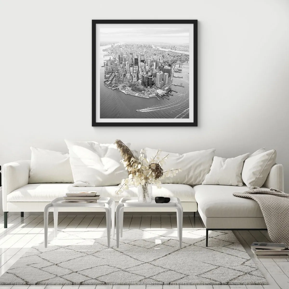 Plakat w czarnej ramie - Jak nie pokochać? - 50x50 cm