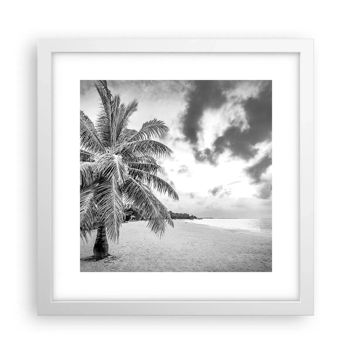 Plakat w białej ramie - Gdy tęsknisz do samotności… - 30x30 cm