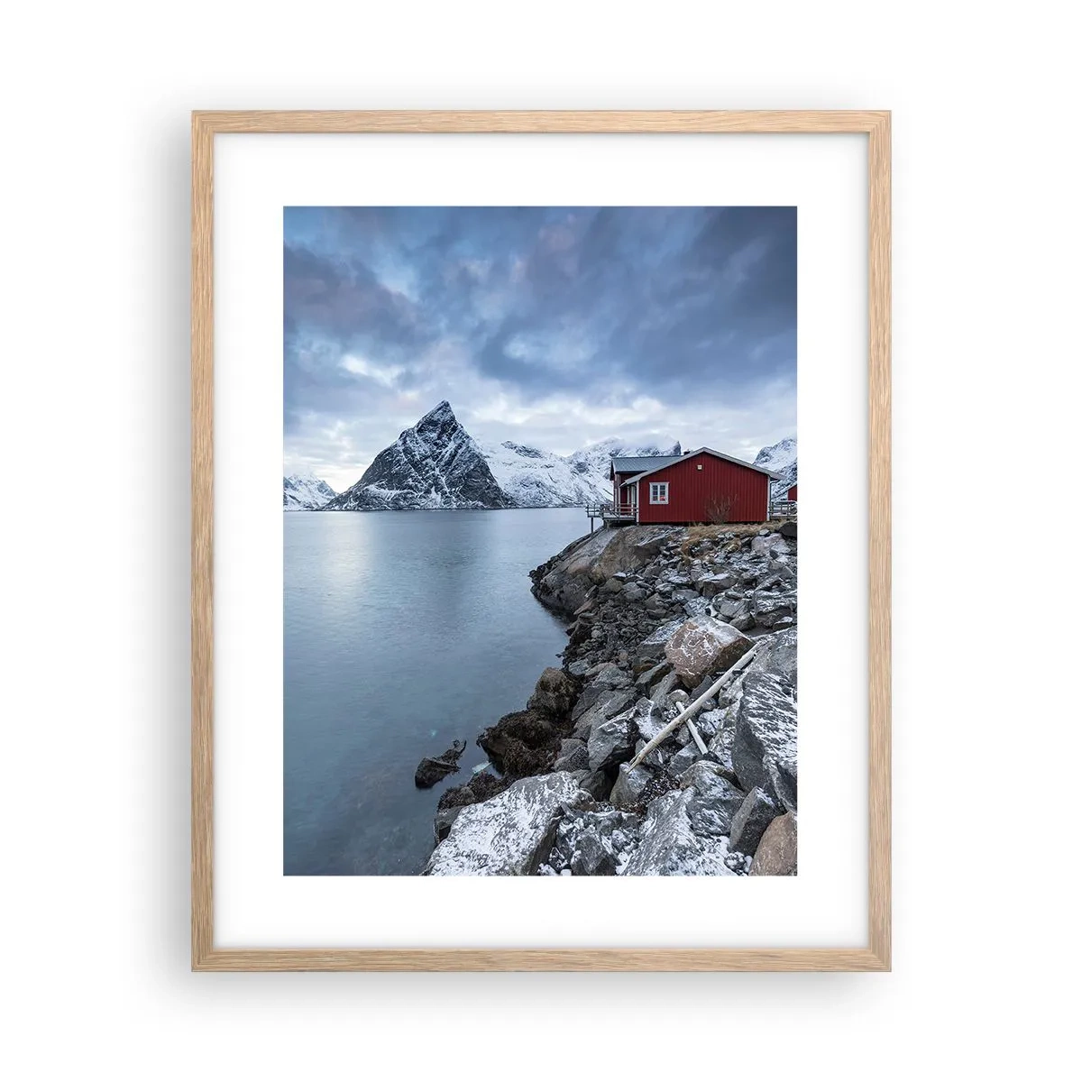 Plakat w ramie jasny dąb - Skandynawskie zacisze - 40x50 cm