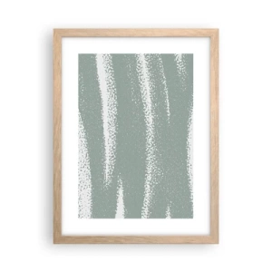 Plakat w ramie jasny dąb - Abstrakcja w zimowym klimacie - 30x40 cm