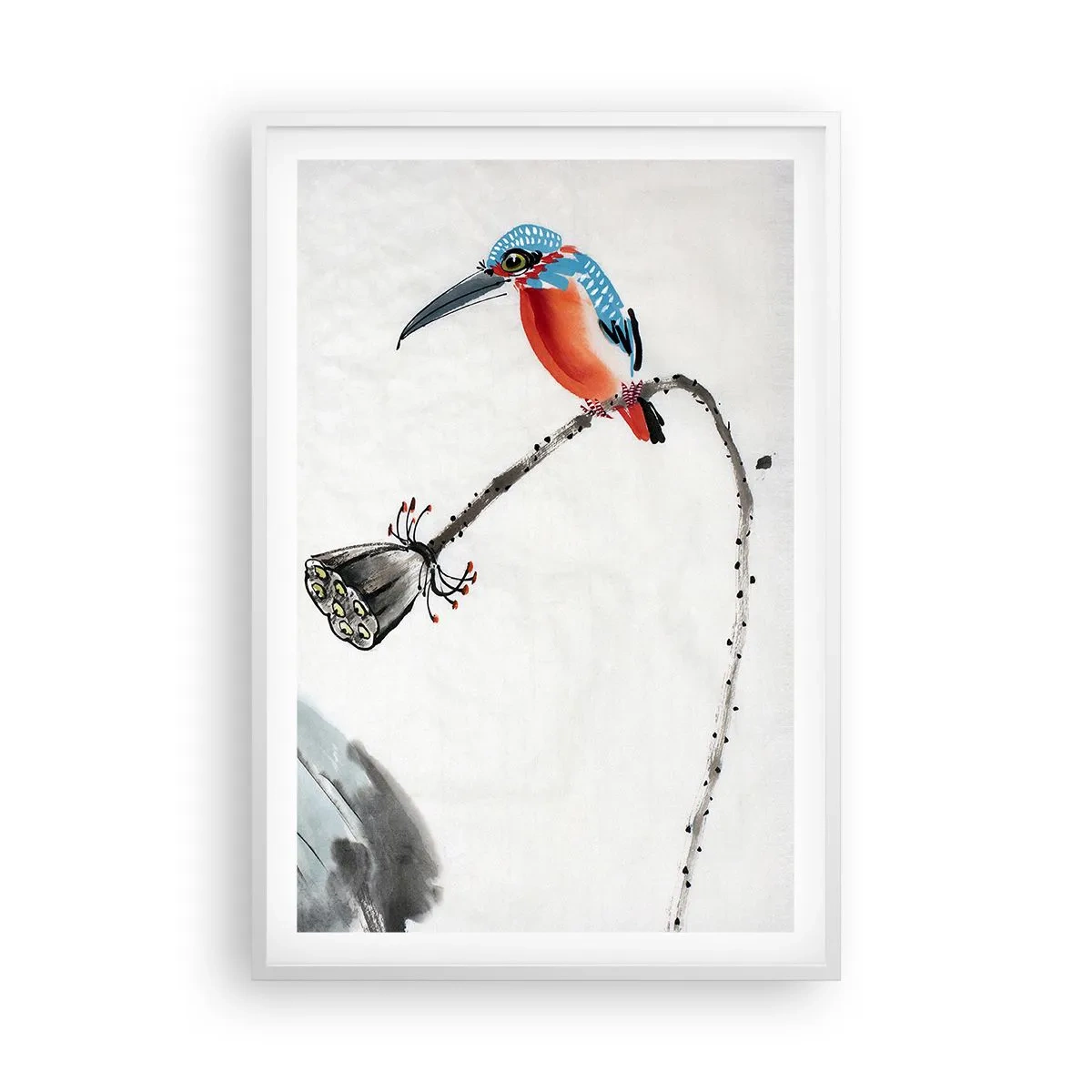 Plakat w białej ramie - Życie łąki - 61x91 cm