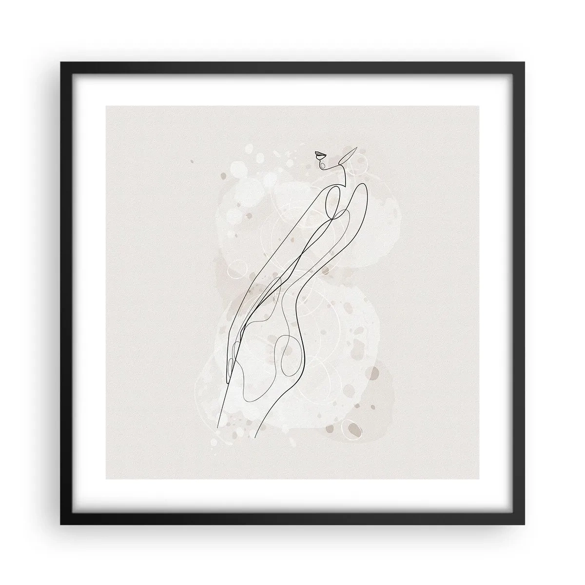 Plakat w czarnej ramie - Pobłądzić spojrzeniem - 50x50 cm