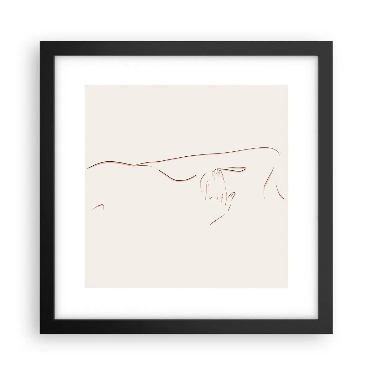 Plakat w czarnej ramie - Kształt pragnienia - 30x30 cm