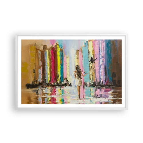 Plakat w białej ramie - Idż za mną - 91x61 cm