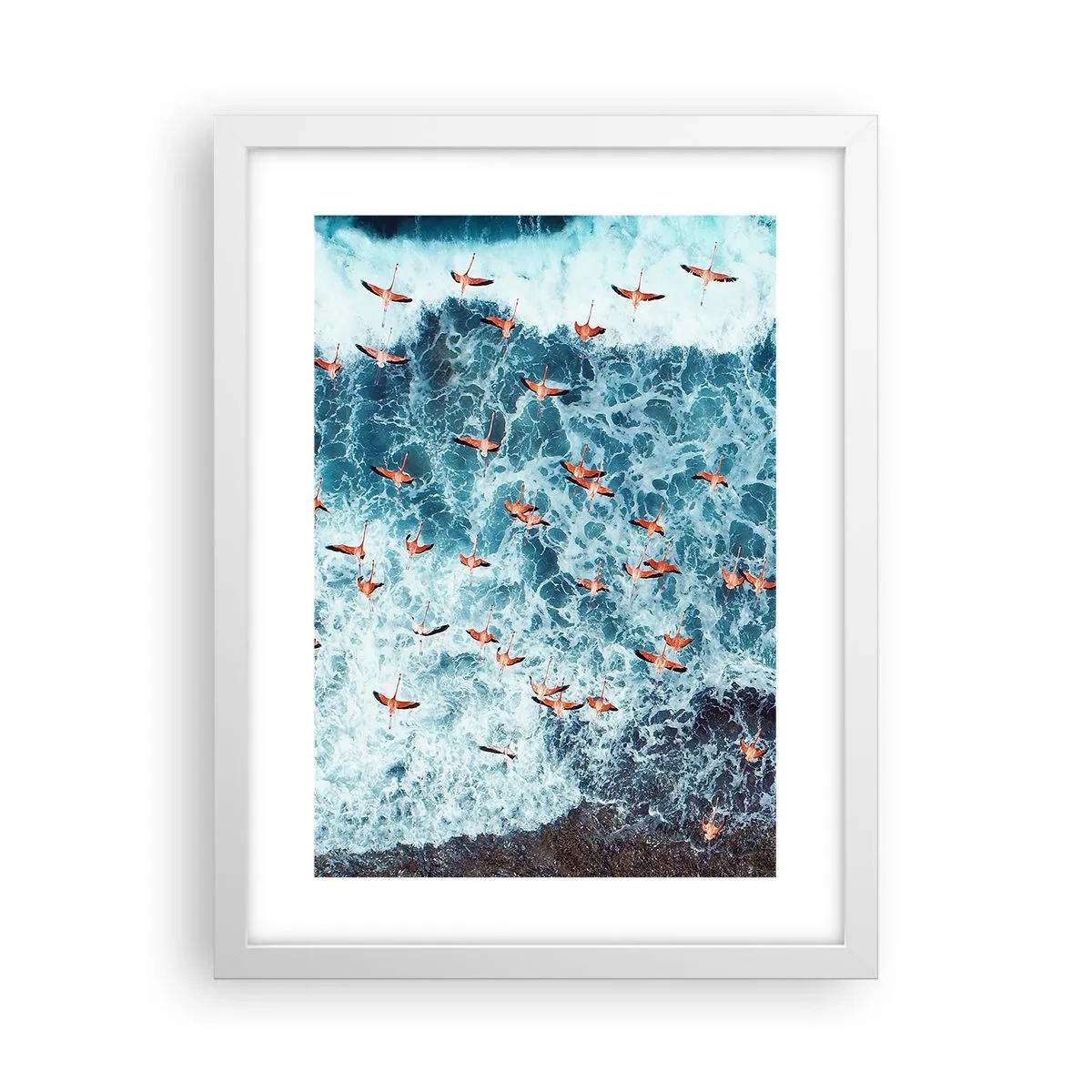 Plakat w białej ramie - Nadmorska parada - 30x40 cm