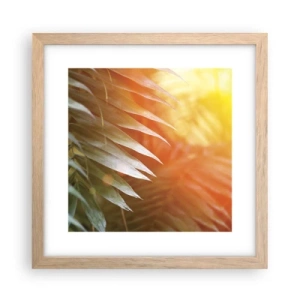 Plakat w ramie jasny dąb - Poranek w dżungli - 30x30 cm