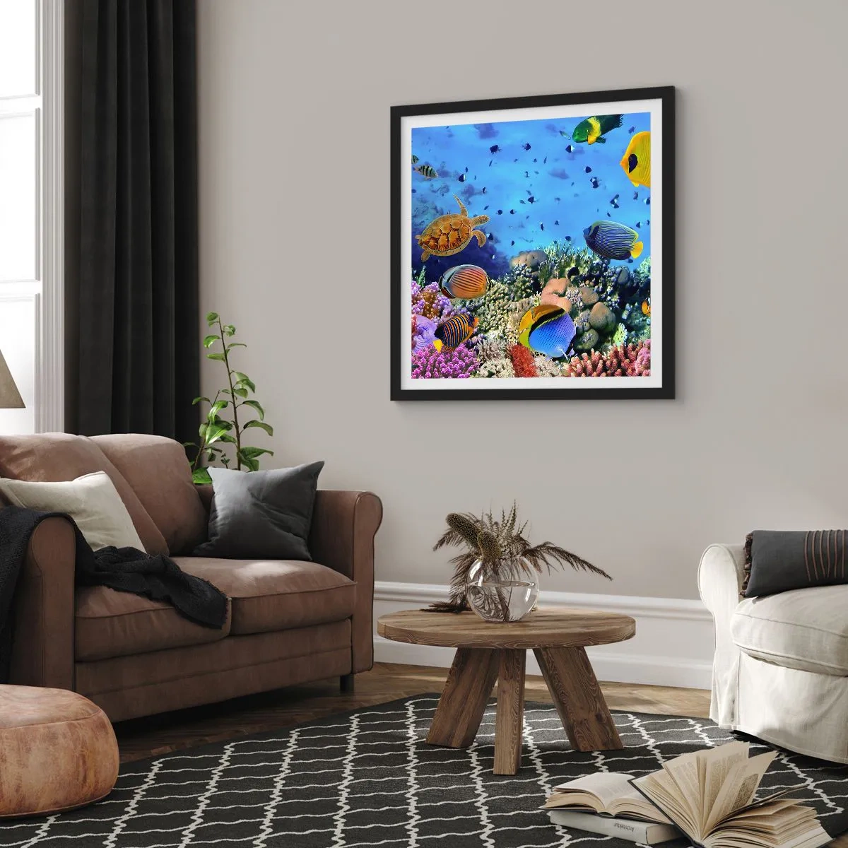 Plakat w czarnej ramie - I co my wiemy o życiu... - 50x50 cm