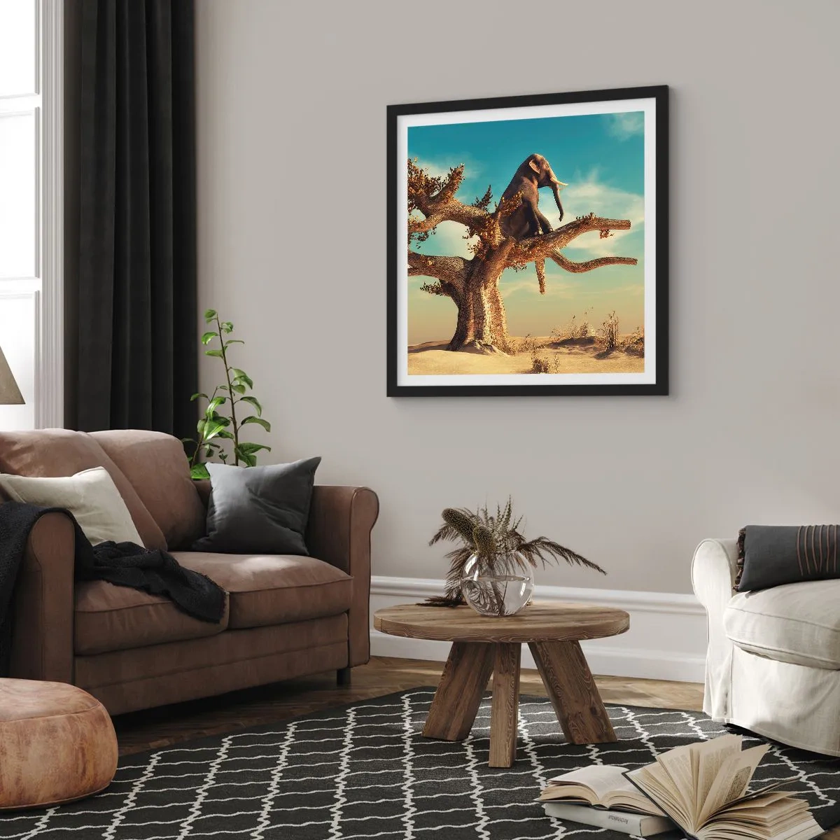 Plakat w czarnej ramie - Nowy punkt widzenia - 30x30 cm