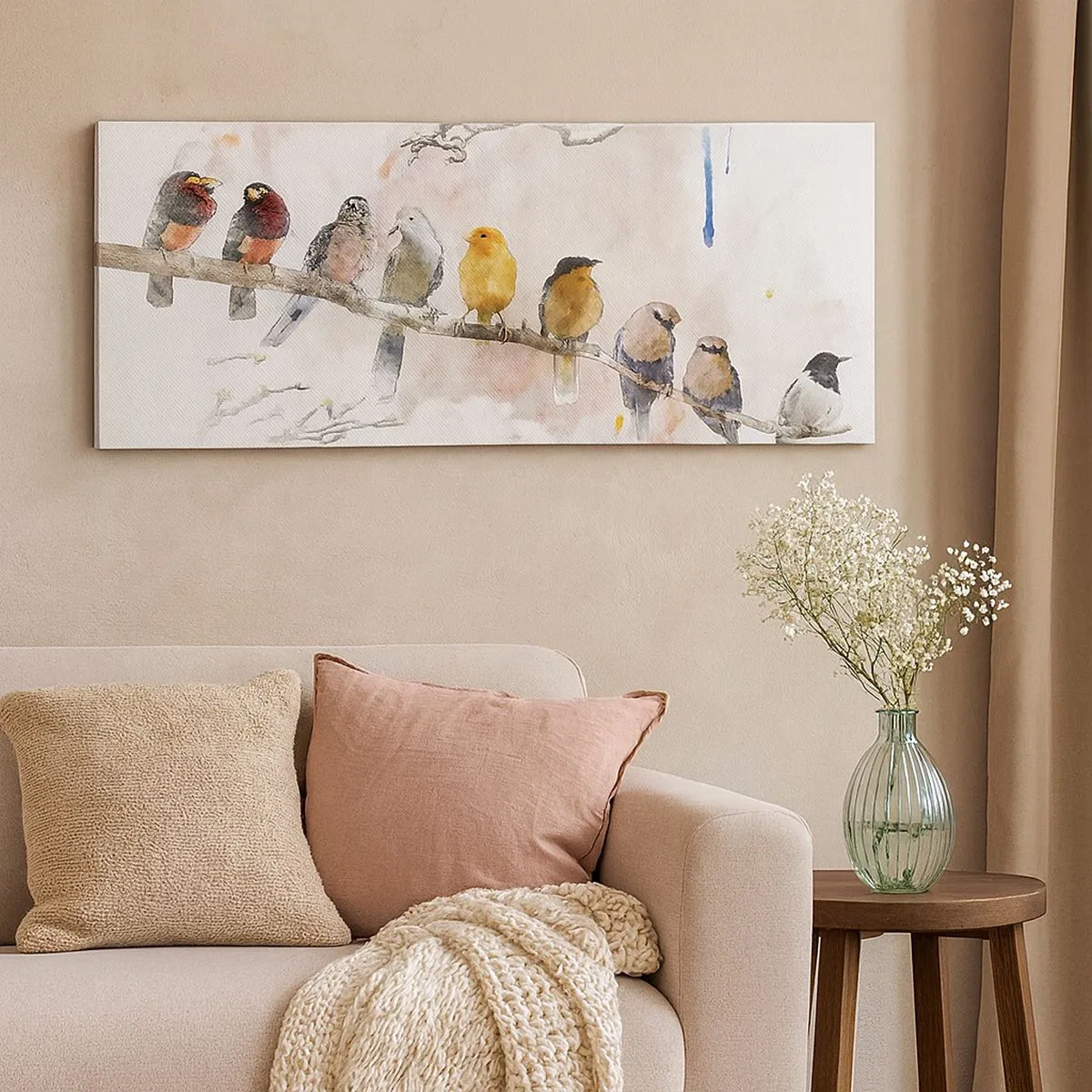 Obraz na płótnie - Skrzydlate spotkanie - 100x40 cm