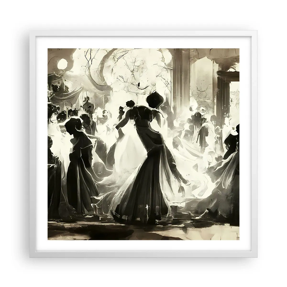 Plakat w białej ramie - Wielka maskarada - 60x60 cm