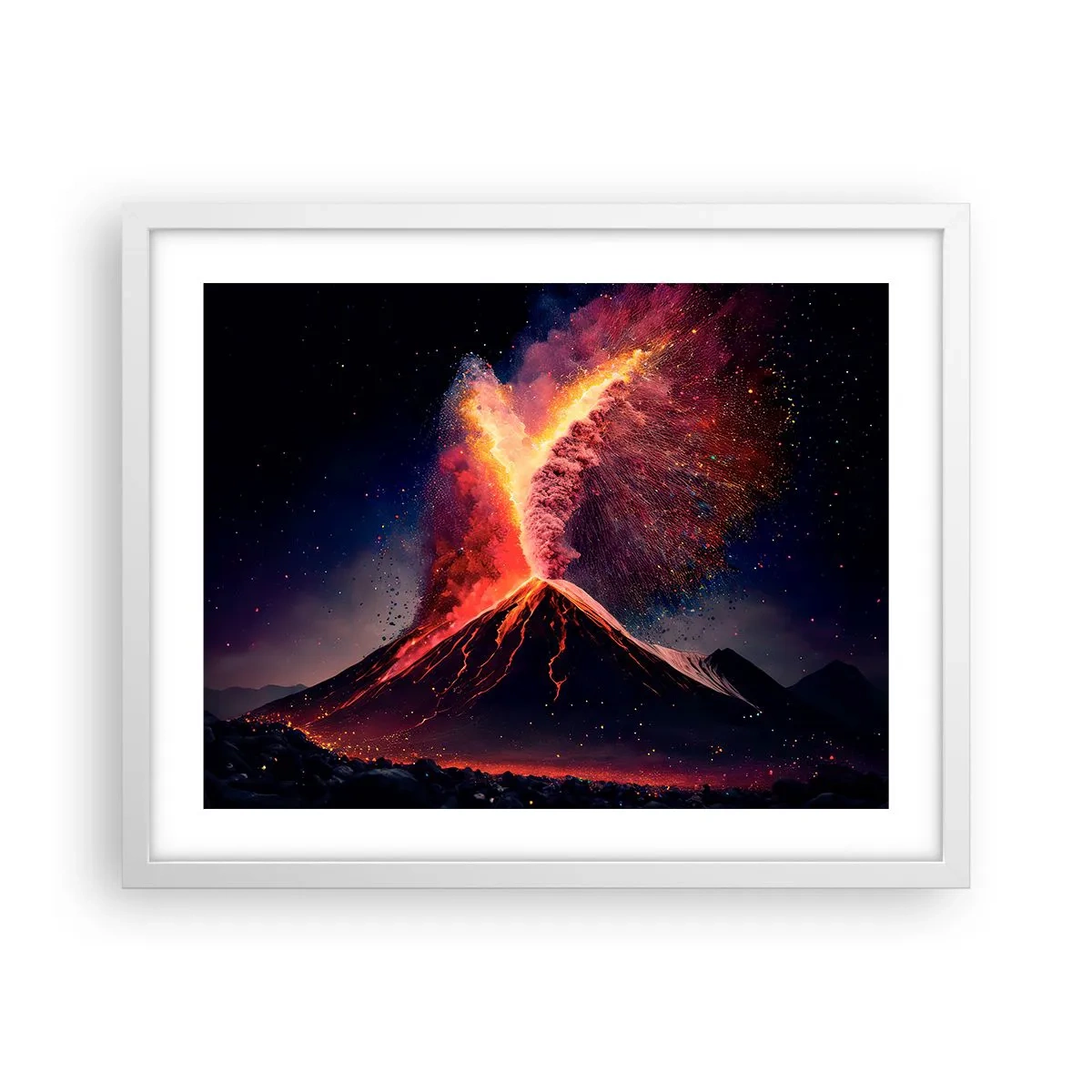 Plakat w białej ramie - Piękno i groza - 50x40 cm