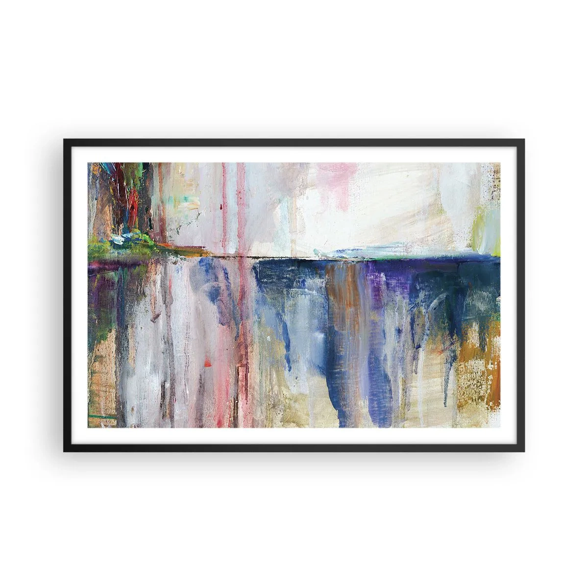 Plakat w czarnej ramie - Barwne wrażenia i skojarzenia - 91x61 cm