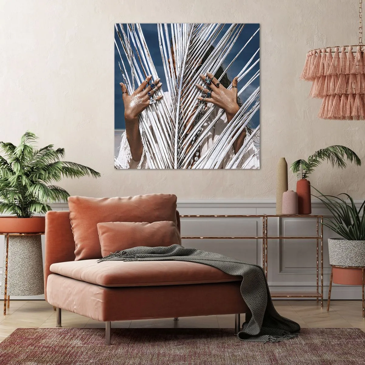 Obraz na płótnie - Dziewczyna szamana? - 60x60 cm