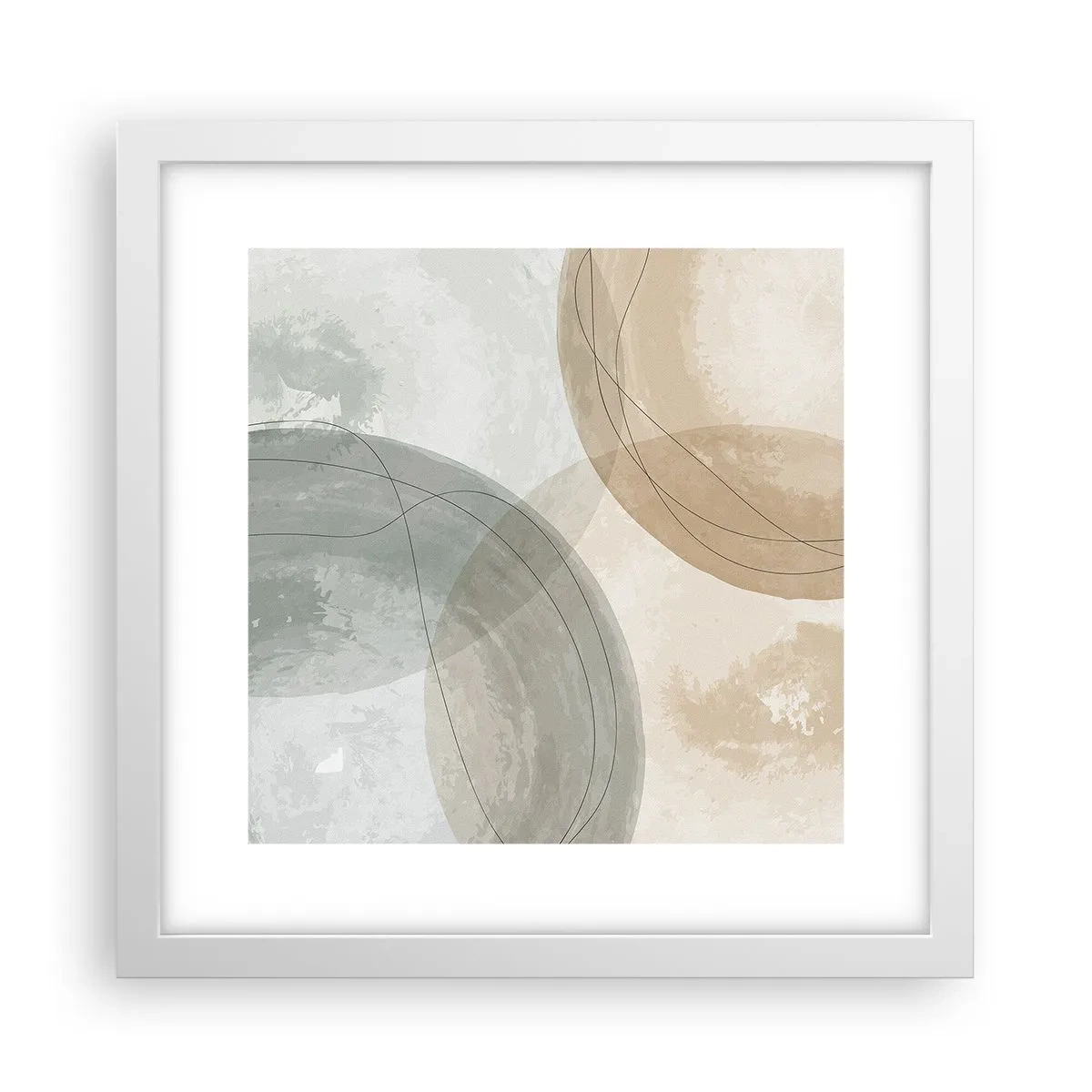 Plakat w białej ramie - Przenikanie światów - 30x30 cm
