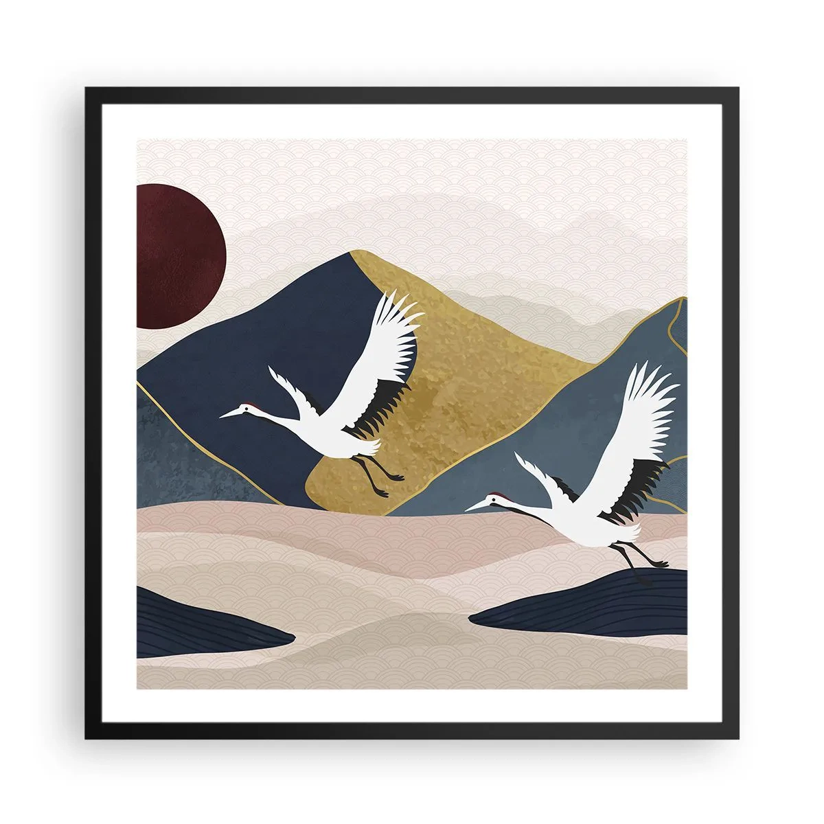 Plakat w czarnej ramie - I znowu ZLECIAŁ dzień - 60x60 cm