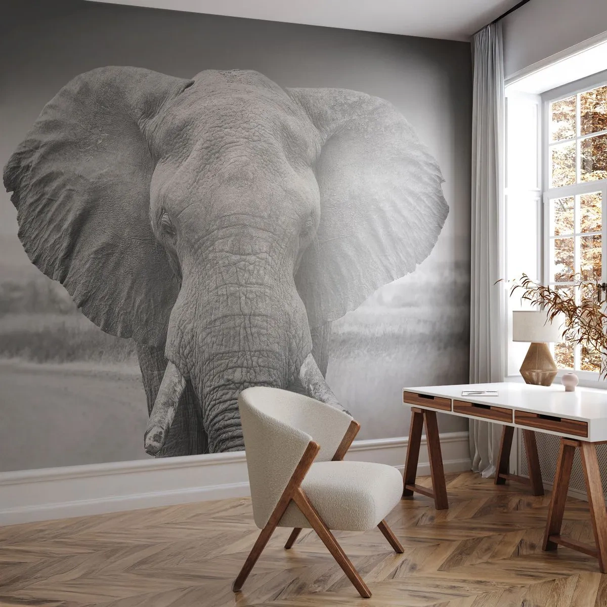 Fototapeta Samoprzylepna Deluxe Sticker - Witaj w moim świecie - Słoń, Afryka, Zwierzęta - 250x175 cm