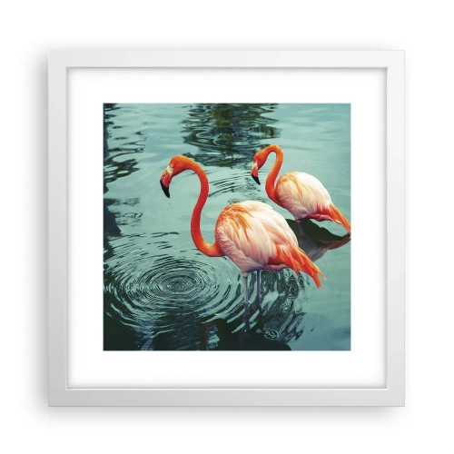 Plakat w białej ramie - Jesteśmy teraz w modzie - 30x30 cm