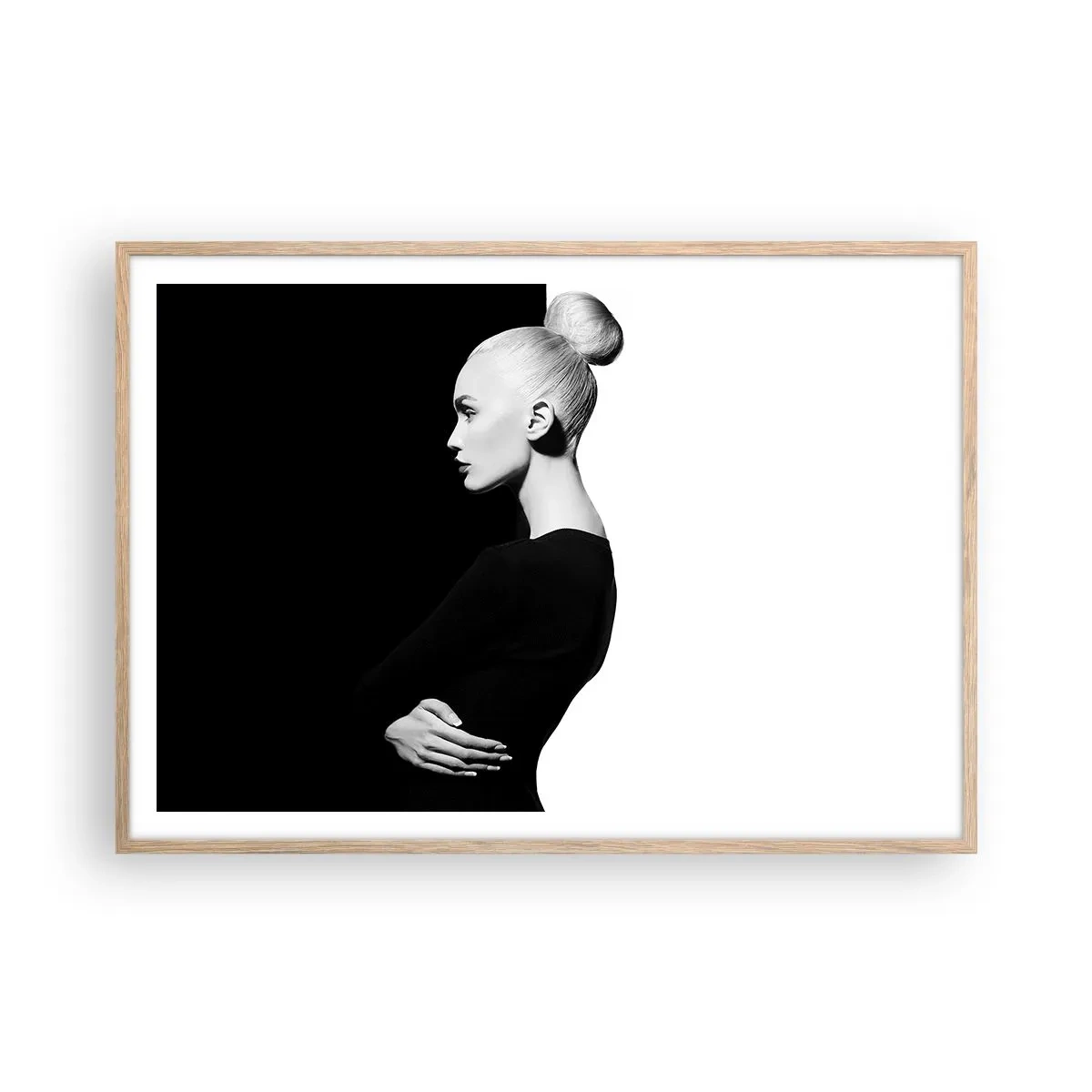 Plakat w ramie jasny dąb - Po prostu kobieta - 100x70 cm