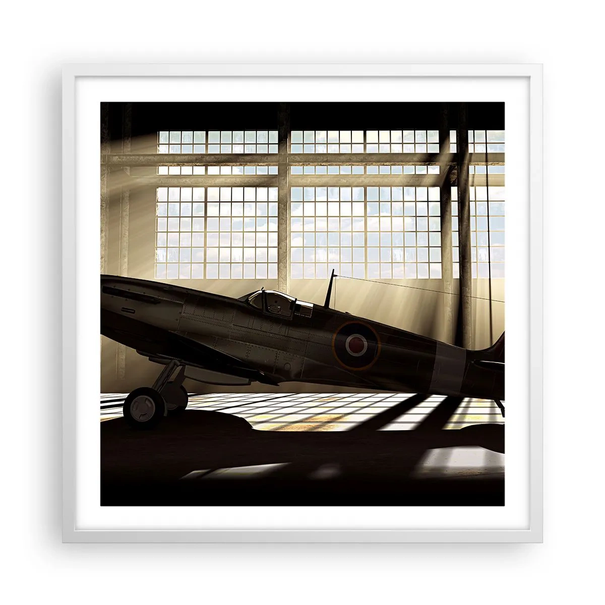 Plakat w białej ramie - Odpoczynek wojownika - 60x60 cm