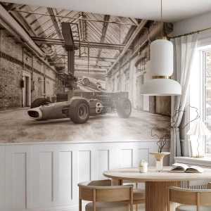Fototapeta Premium Canvas - Odpoczynek zwycięzcy - Formuła 1, Retro, Motoryzacja - 400x280 cm