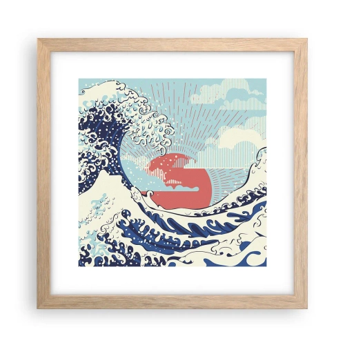 Plakat w ramie jasny dąb - Z japońskich inspiracji - 30x30 cm