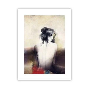 Plakat - Łagodne linie, owalne kształty - 30x40 cm