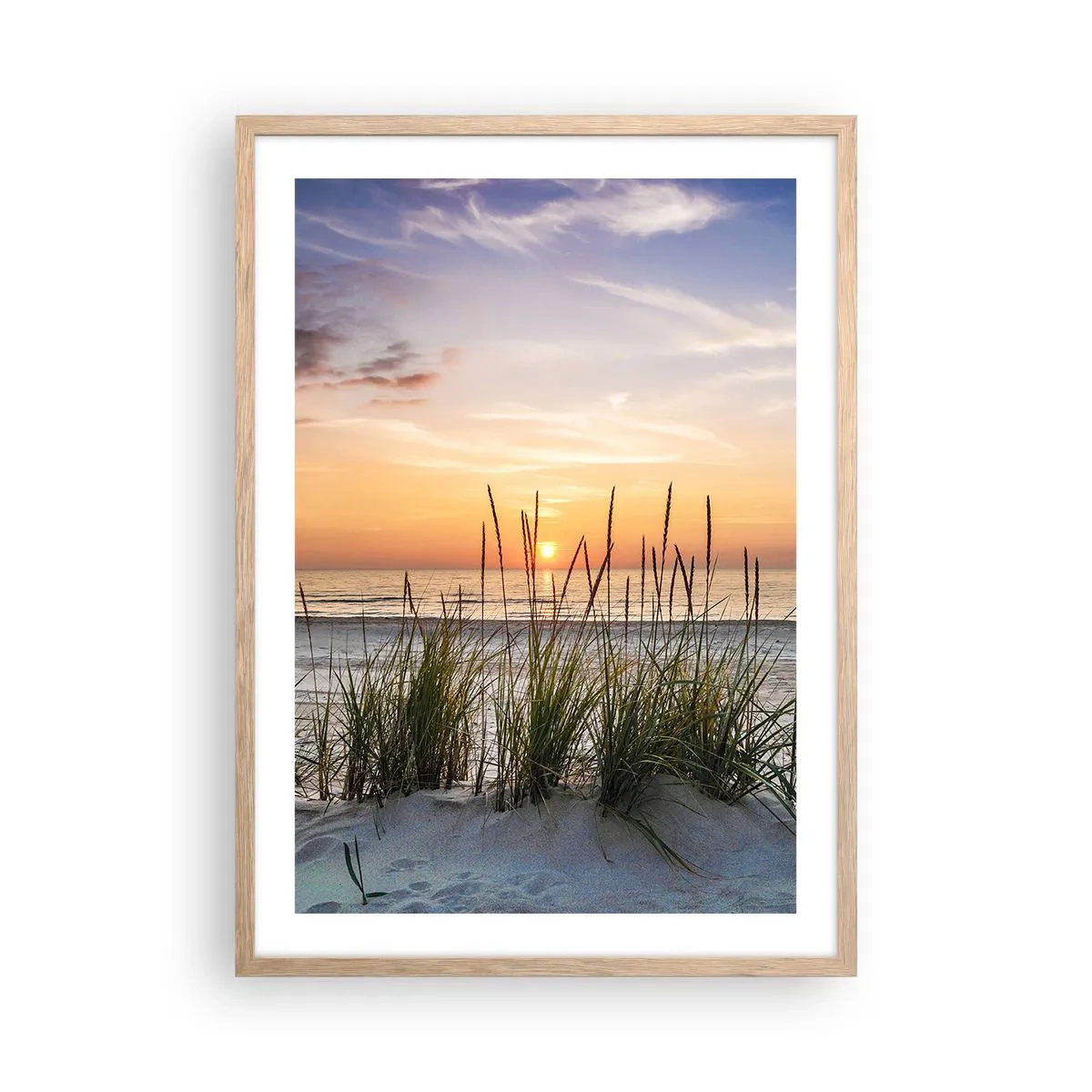 Plakat w ramie jasny dąb - Popatrz, pomyśl, poczuj - 50x70 cm