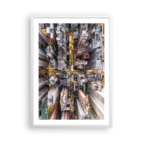 Plakat w białej ramie - Pozdrowienia z Hongkongu - 50x70 cm
