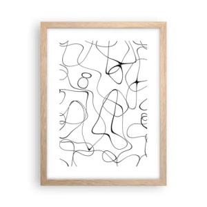 Plakat w ramie jasny dąb - Ścieżki życia, koleje losu - 30x40 cm