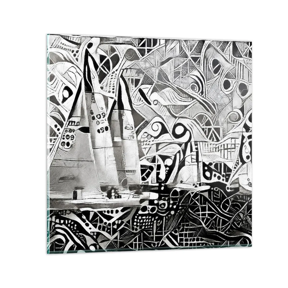 Obraz na szkle - Między falami - 50x50 cm