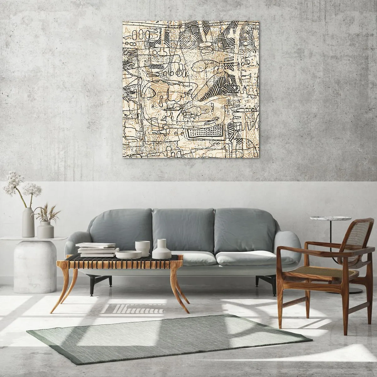 Obraz na szkle - Czeka na rozszyfrowanie - 70x70 cm