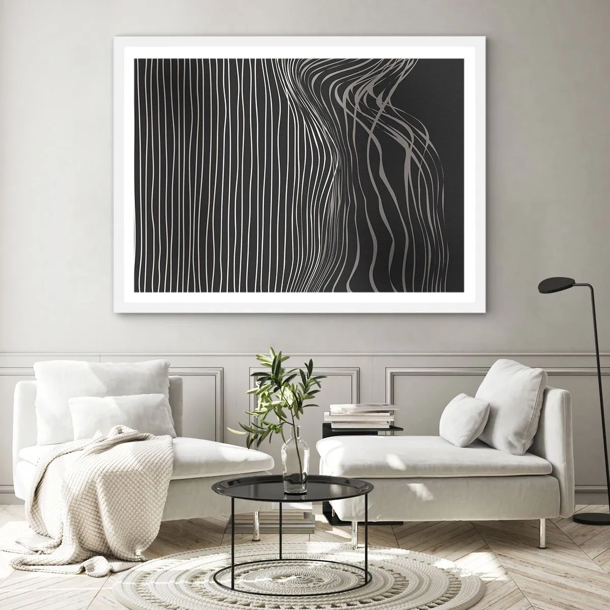 Plakat w białej ramie - Rytm i akcent - 40x30 cm
