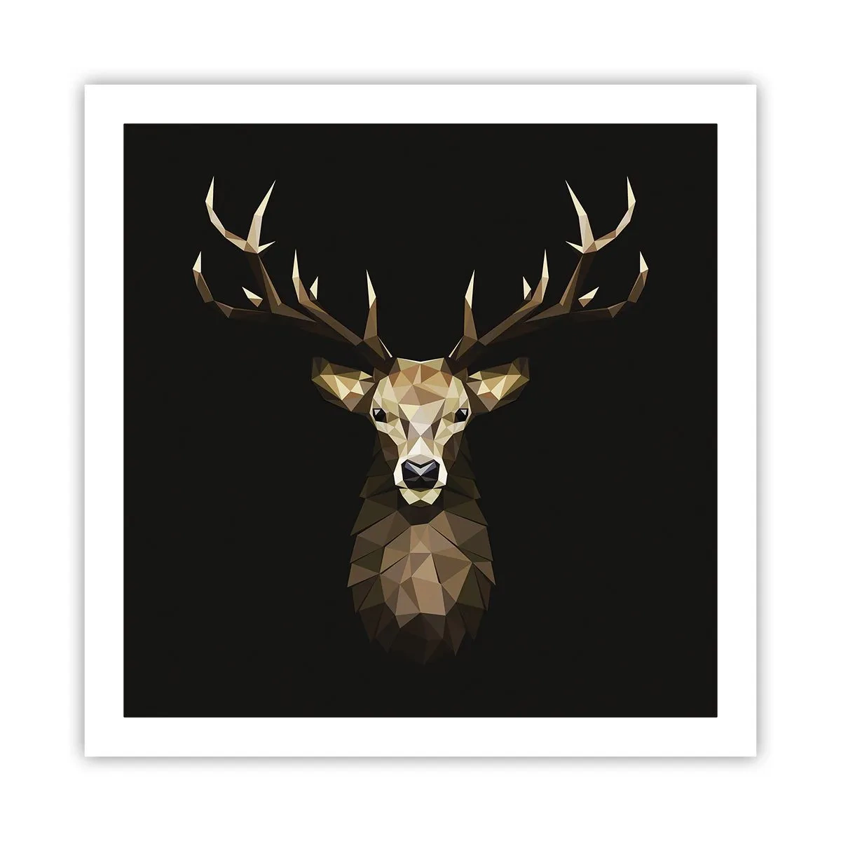 Plakat - Kubistyczny jeleń - 60x60 cm
