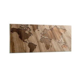 Obraz na szkle - Świat podany na stole - 100x40 cm