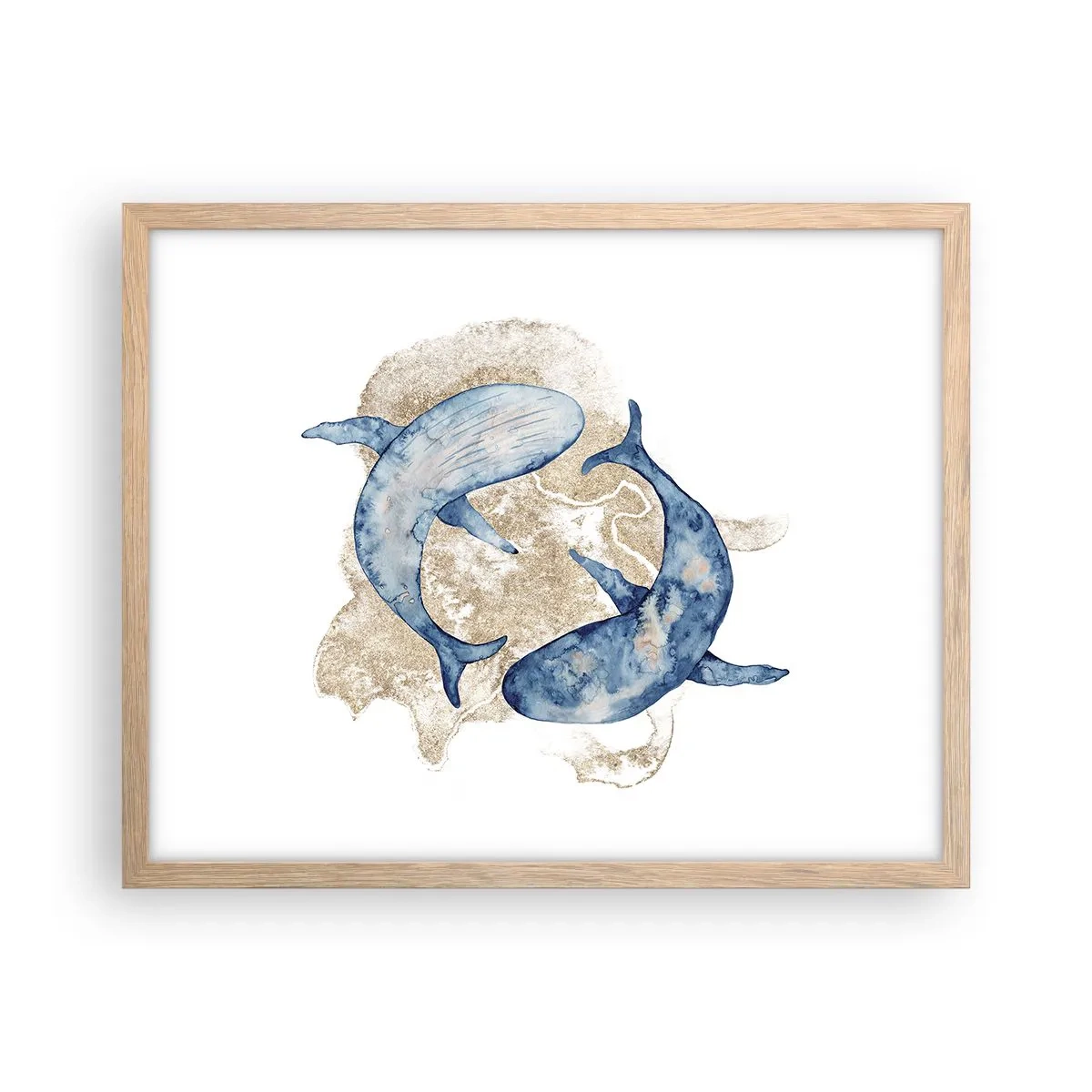 Plakat w ramie jasny dąb - Przyjaźń czy kochanie? - 50x40 cm