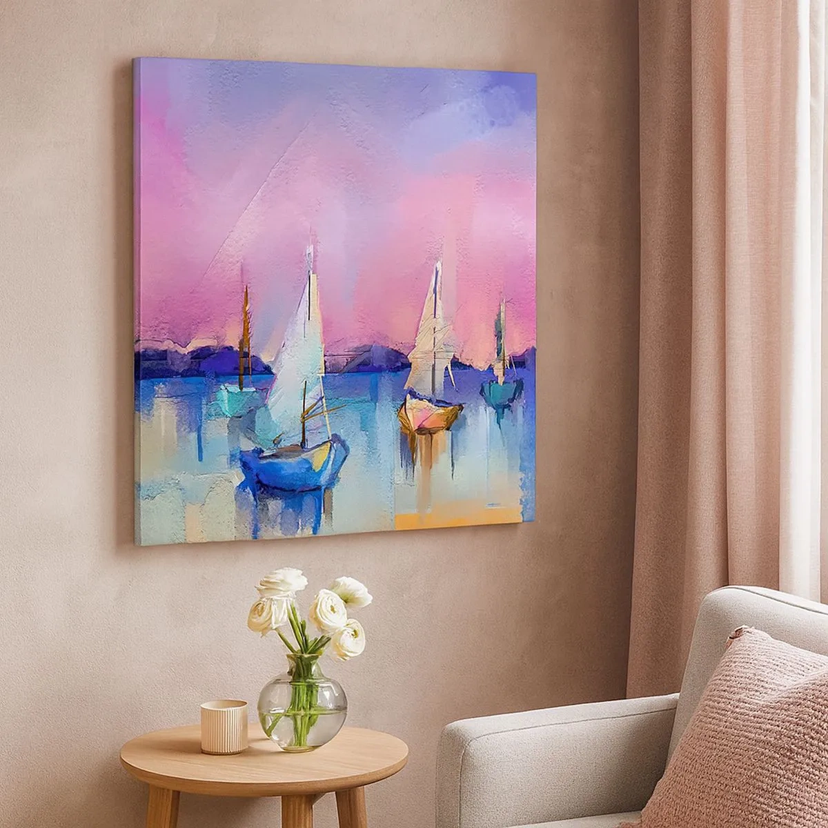 Obraz na płótnie - Kierunek: szerokie wody - 30x30 cm