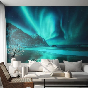 Fototapeta Standard Eco - Cuda północy - Krajobraz, Biegun Północny, Zorza Polarna - 500x350 cm