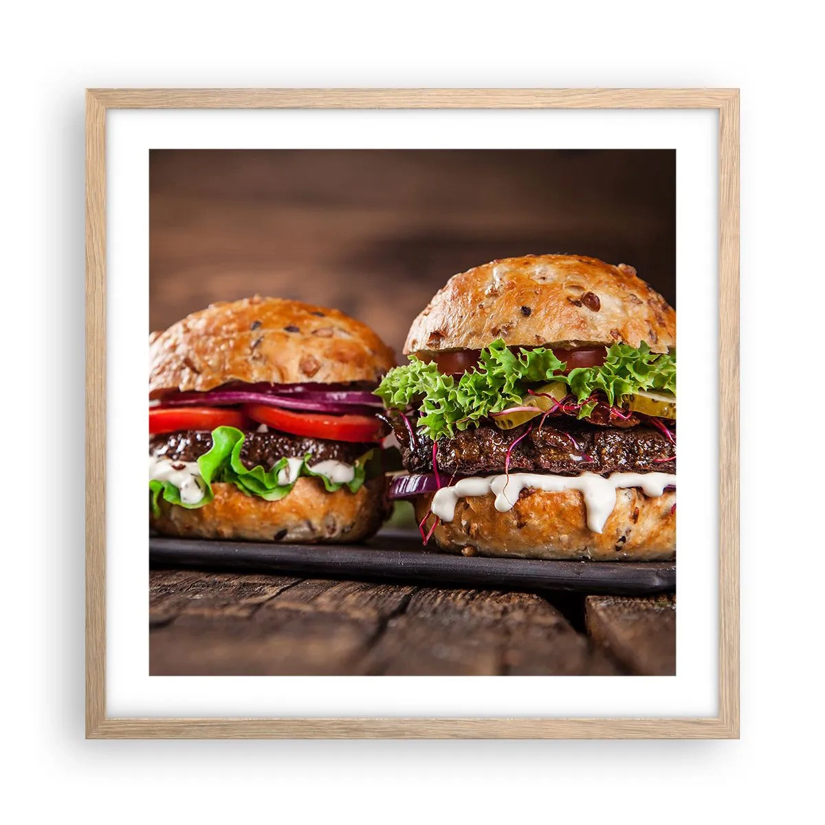 Plakat w ramie jasny dąb - American dream - 50x50 cm