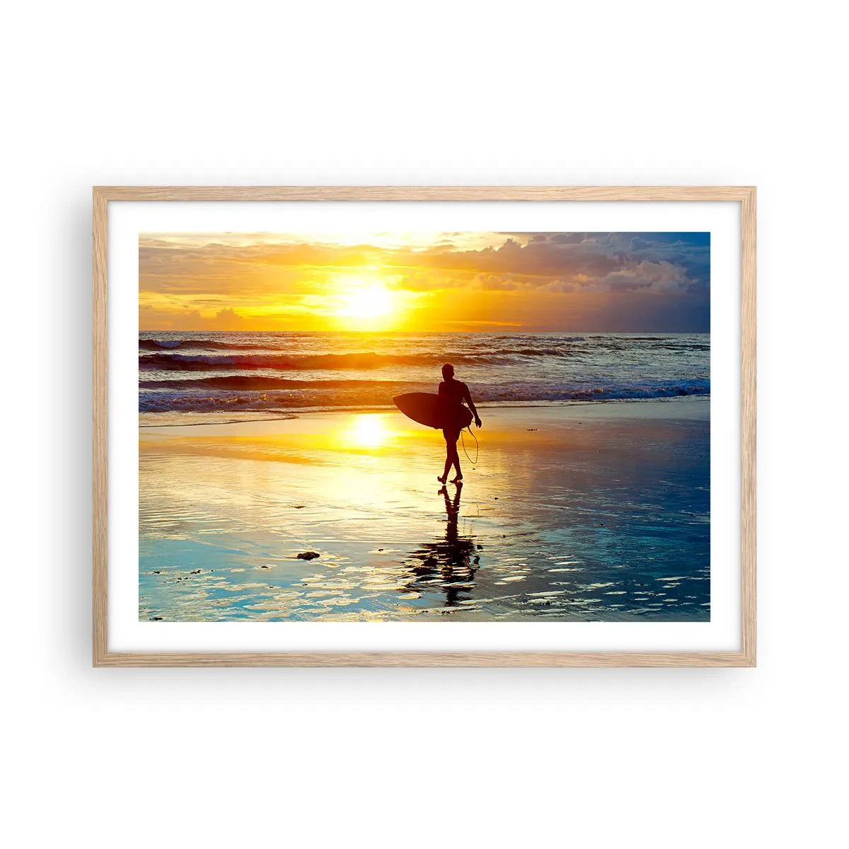Plakat w ramie jasny dąb - Powrót wojownika - 70x50 cm