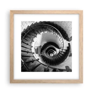 Plakat w ramie jasny dąb - Wyżej i wyżej - 30x30 cm
