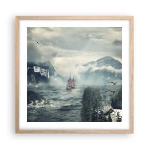 Plakat w ramie jasny dąb - Na magicznych wodach - 50x50 cm