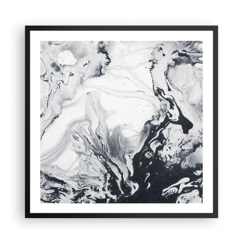 Plakat w czarnej ramie - Wnętrze Ziemi - 60x60 cm