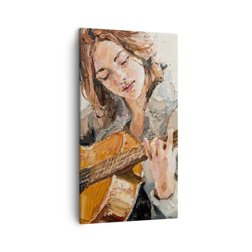 Obraz na płótnie - Koncert na gitarę i dziewczęce serce - 45x80 cm