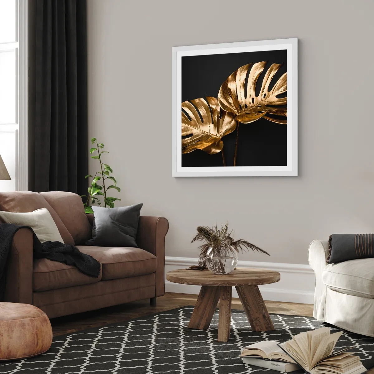 Plakat w białej ramie - Skarby natury - 40x40 cm